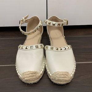 White espadrille sandals